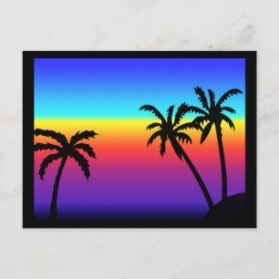 Tropical Sunset Postcard