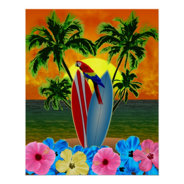 Tropical Sunset Poster (Front)