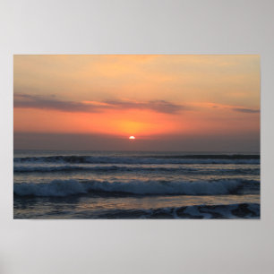 Tropical sunset poster