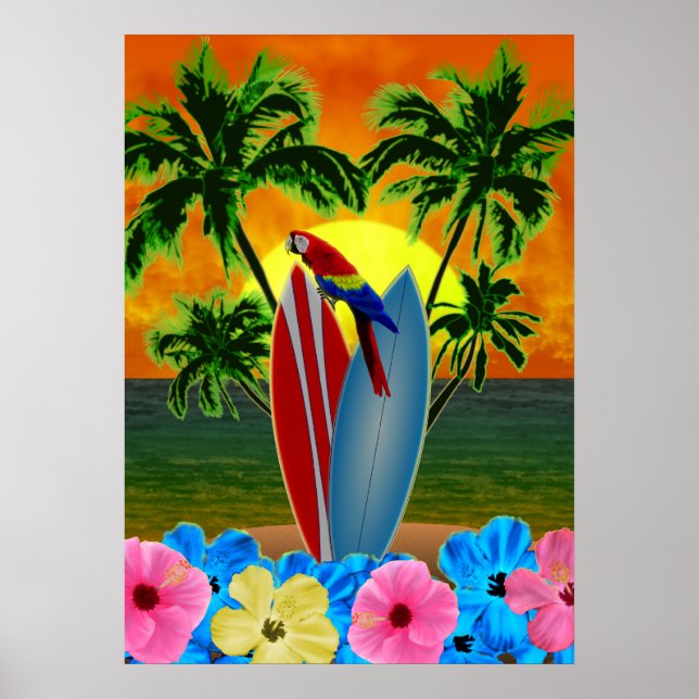 Tropical Sunset Poster (Front)