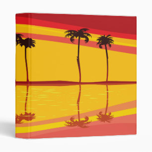 tropical sunset reflections notebook binder