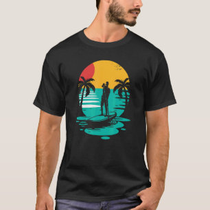 Tropical Sunset Stand Up Paddling Paddleboarder Ou T-Shirt