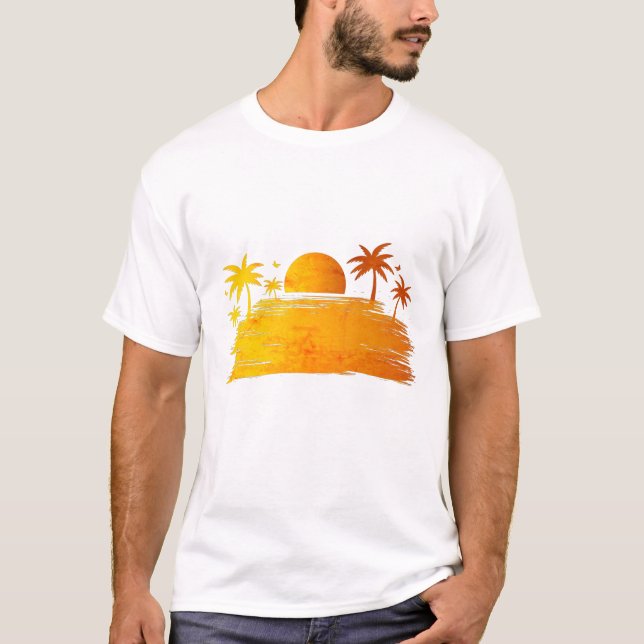 Tropical Sunset  T-Shirt (Front)
