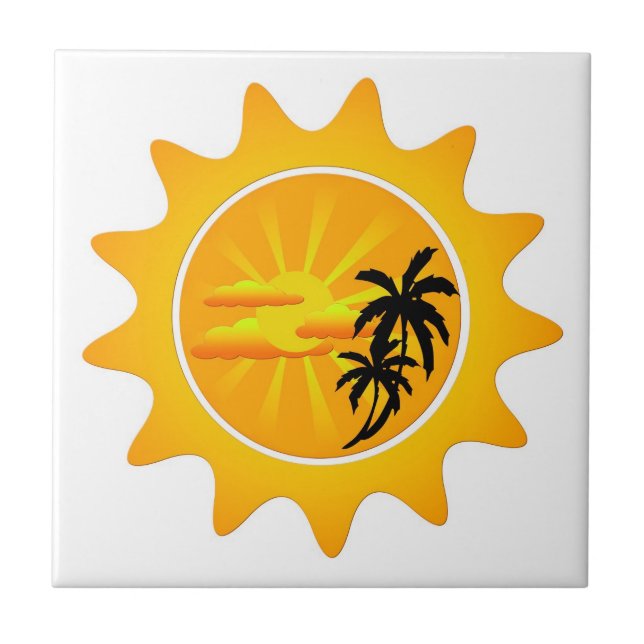 Tropical sunset tile (Front)