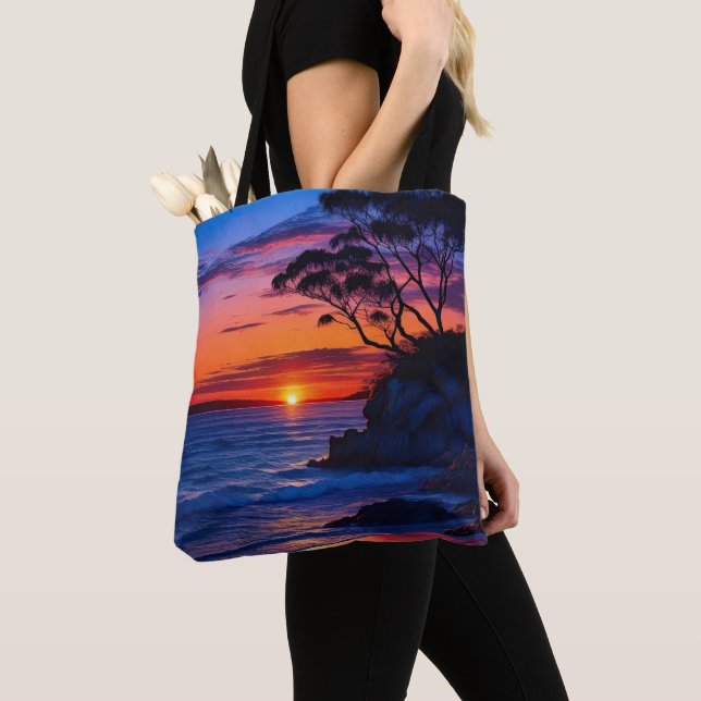 Tropical Sunset Tote Bag (Close Up)
