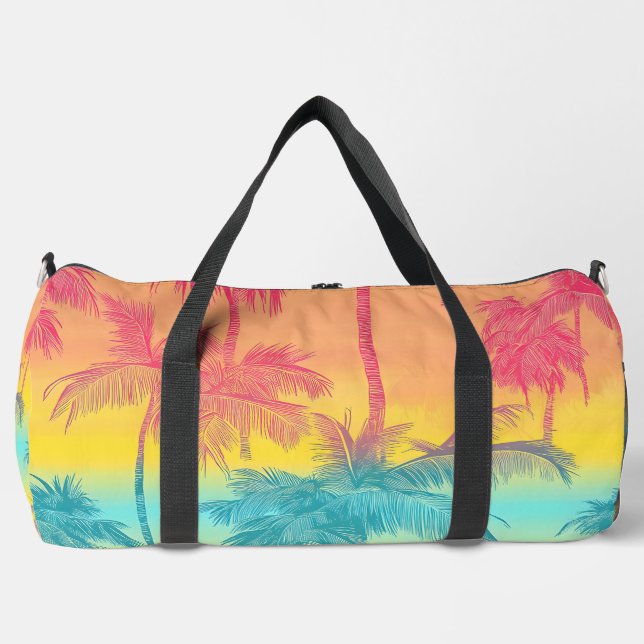 Tropical Sunset Travel  Duffle Bag (Front)