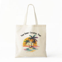 Tropical Sunset Vibes – Palm Trees & Beach Design