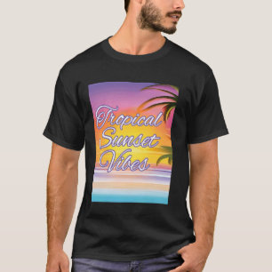 Tropical Sunset Vibes Secluded Beach and Tranquil T-Shirt