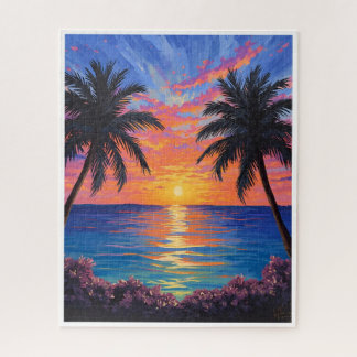 Tropical Sunset – Vibrant Ocean Puzzle