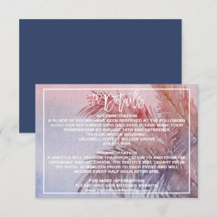 Tropical Sunset Wedding Details Enclosure Card