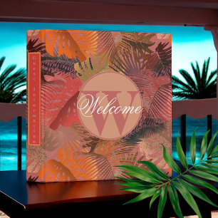 Tropical Sunset Welcome for Hosts Binder