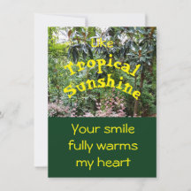 Tropical Sunshine Flat Greeting Card