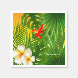 Tropical Sunshine with a Hummingbird Napkin