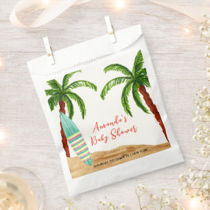 Tropical Surf Baby On Board Baby Shower Favour Bag