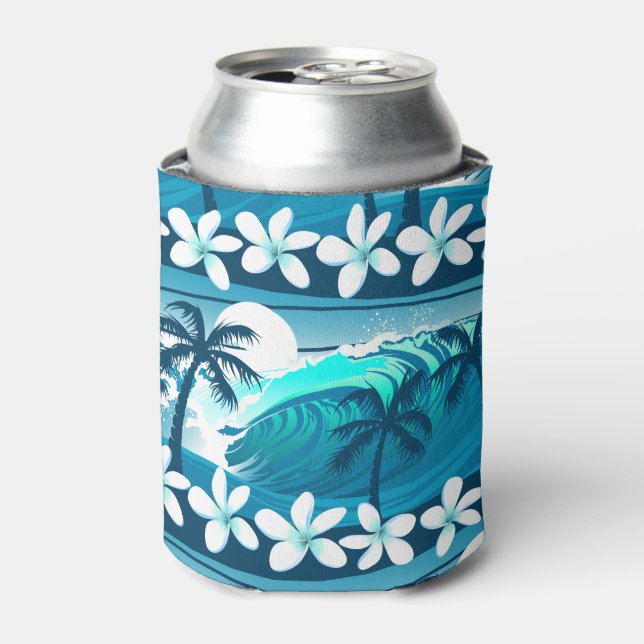 Tropical surf wave with palm trees can cooler (Can Front)