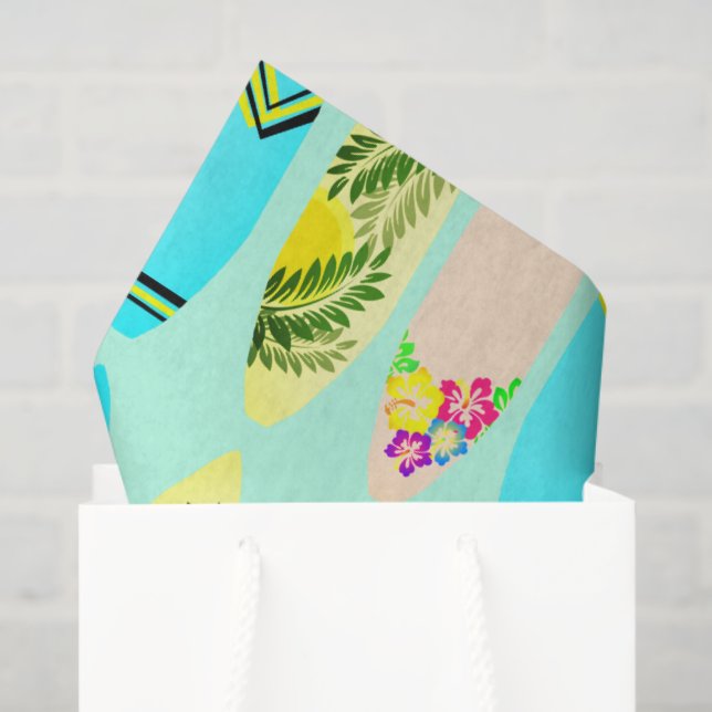 Tropical Surfboards Illustrated Tissue Paper (Gift Bag)
