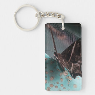 Tropical Swallowtail Moth Keychain