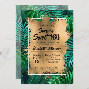 Tropical Sweet 16e anniversaire Invitations