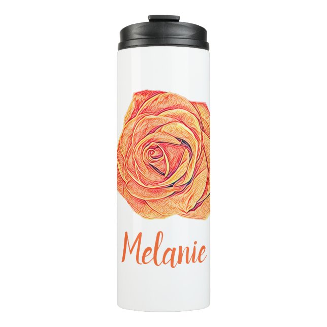 Tropical Tangerine Stainless Thermal Tumbler (Front)
