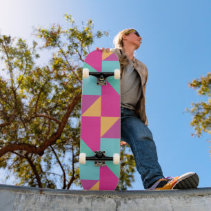 Tropical Tangram Pattern Skateboard