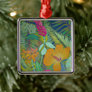 Tropical Tapestry II Metal Ornament