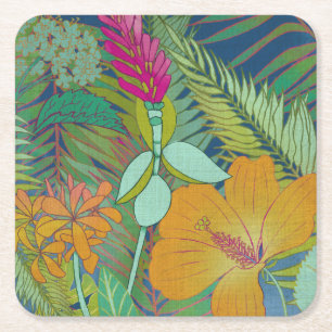Tropical Tapestry II Square Paper Coaster