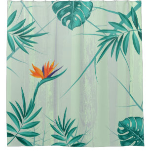 Tropical Teal Blue Green Palm