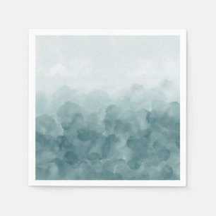Tropical Teal Blue Watercolor Napkin