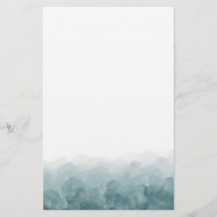 Tropical Teal Blue Watercolor Stationery