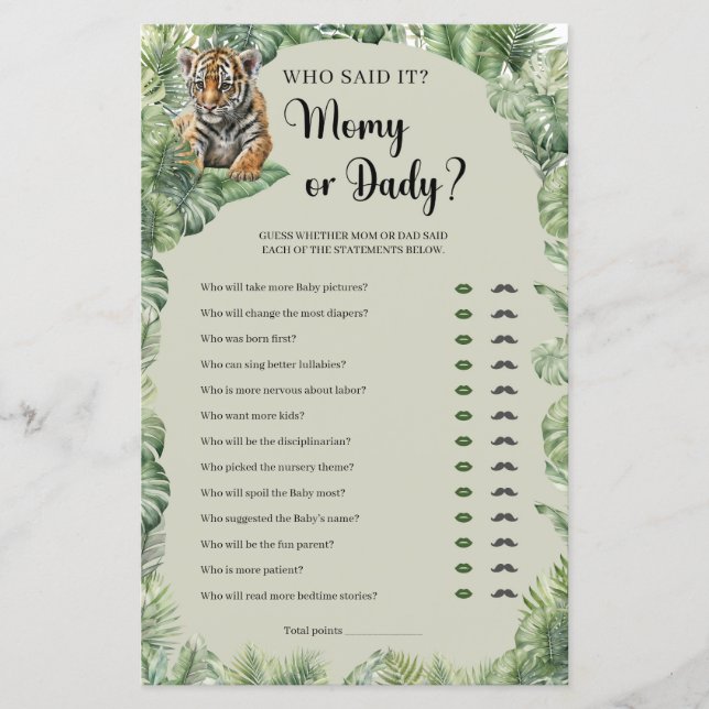 Tropical teddy bear pampas grass Mommy or Daddy  (Front)