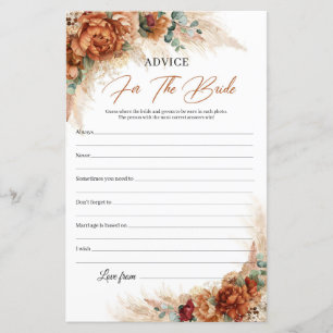 Tropical terracotta copper Advice For The Bride