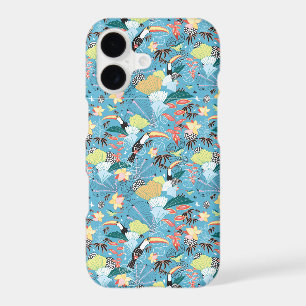 Tropical Texture With Toucans and Hummingbirds