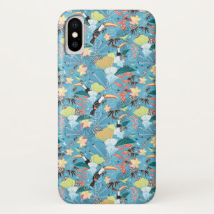 Tropical Texture With Toucans and Hummingbirds Case-Mate iPhone Case