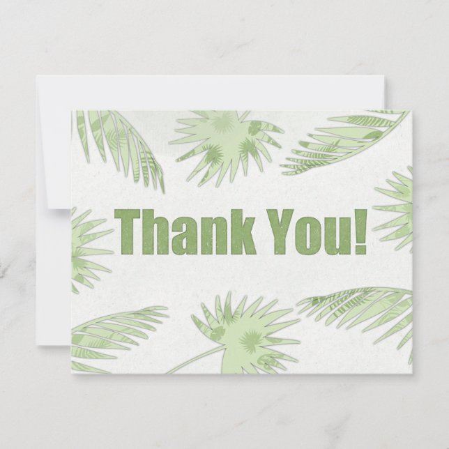 Tropical Thank You Card (Paper Cut Effect) (Front)