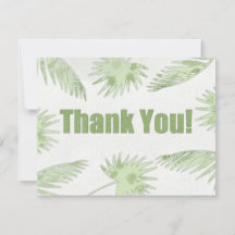 Tropical Thank You Card (Paper Cut Effect)
