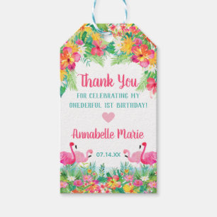 Tropical Thank You Favour Tag, Flamingos Gift Tags