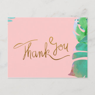 Tropical Thank you Postcard