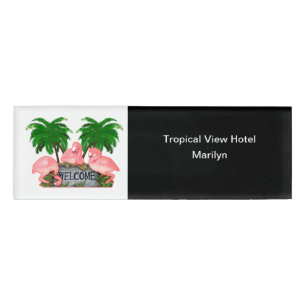 Tropical Theme Hotel Staff Name Tag