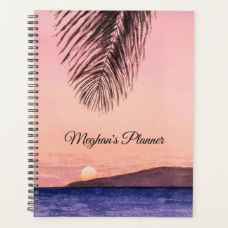 Tropical theme, spiral bound, standard planner