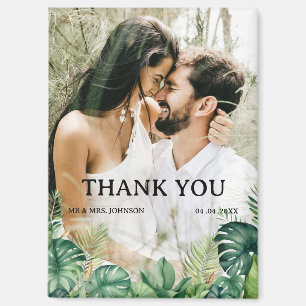Tropical Theme Wedding Thank You Magnet