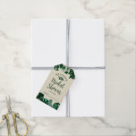 Tropical Themed Foliage Chic Display Bridal Shower Gift Tags<br><div class="desc">Tropical Foliage Trendy Greenery and Leaves Border Personalized Bridal Shower Display Shower Gift Tags Enclosures. Perfect for your tropical themed wedding shower or party. In a bold colour palette of rich greens, emerald, and gold foil look. This design is perfect for a beach, destination, or summer wedding. With feelings of...</div>