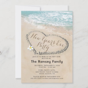 Tropical Themed New Years Eve Party Invitation