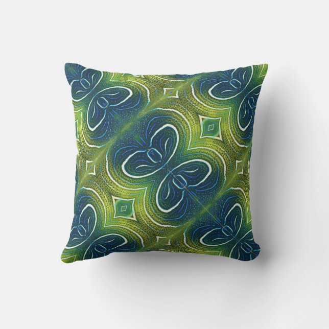 tropical  throw pillow (Back)