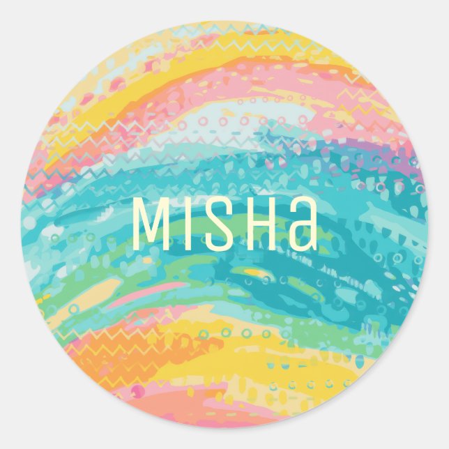 Tropical Tide Pool Dreams Classic Round Sticker (Front)