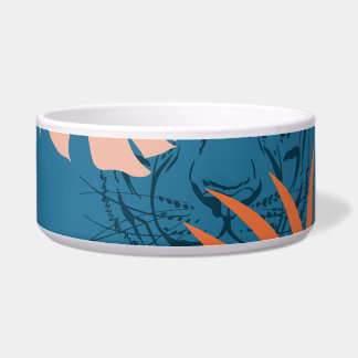 Tropical Tiger Leaves Deep Blue