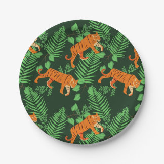 Tropical Tiger Lovers  Paper Plate
