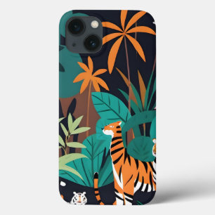 Tropical Tiger Trio iPhone 13 Case