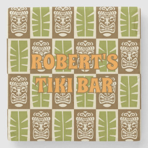 Tropical Tiki Bar Tiki Time Stone Coaster