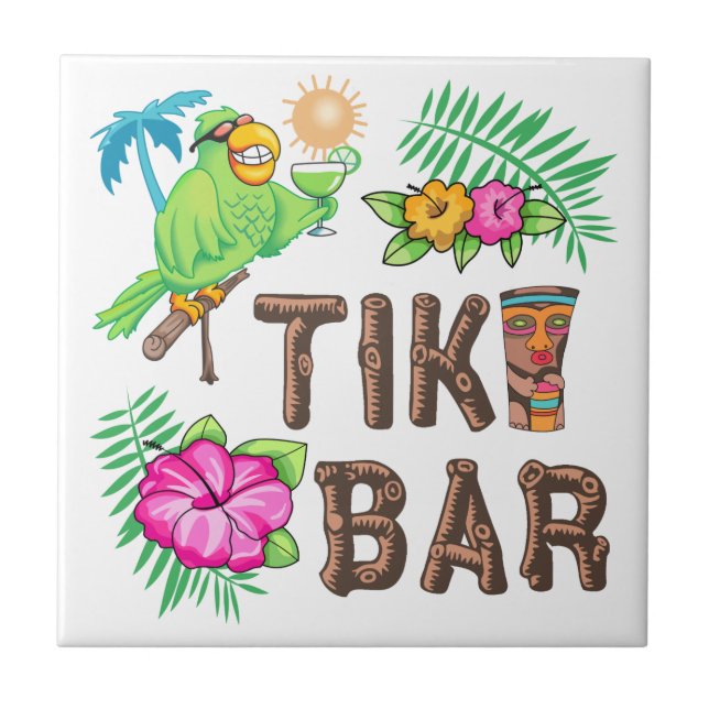 TROPICAL TIKI BAR TILE (Front)