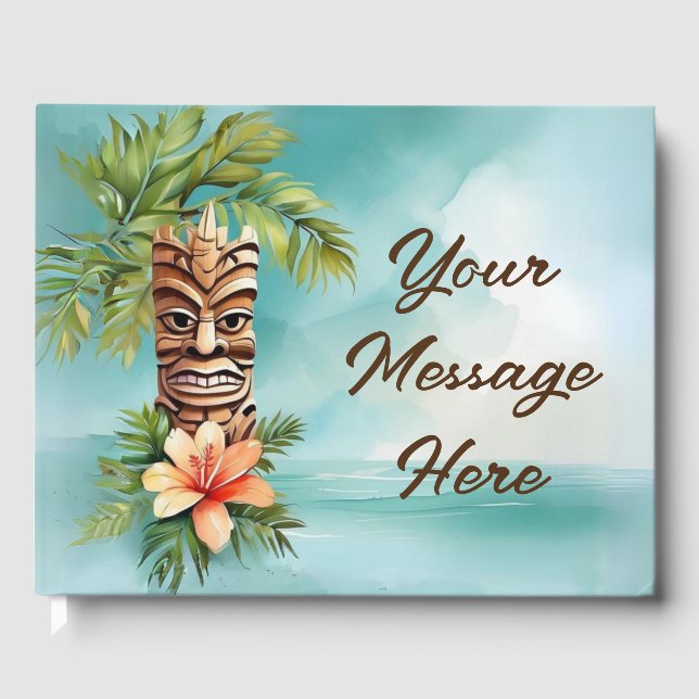 Tropical Tiki Party Guest Book (Front)